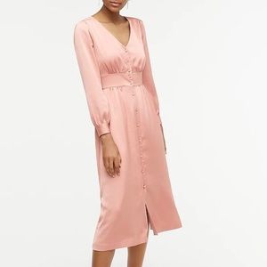 🎄J Crew Button-front A-line midi dress